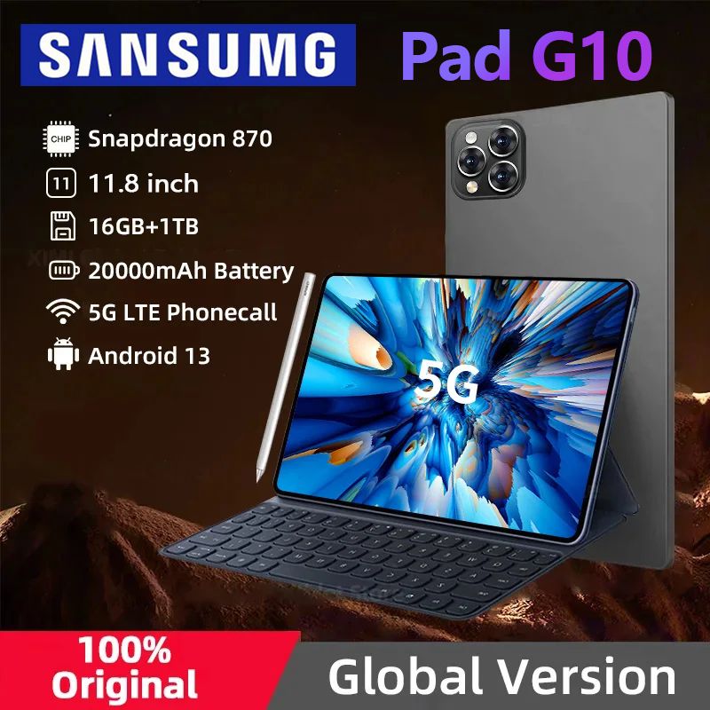 【รับประกัน1ปี+ซื้อ1แถม6】2024 ใหม่ Sansumg G10 11.8 นิ้ว แท็บเล็ต โทรได้ Full HD แท็บเล็ตถูกๆ RAM16G ROM512G รองรับ 2ซิมการ์ด Tablet Andorid 13.0 จัดส่งฟรี รองรับภาษาไทย หน่วยประมวลผล 13-core แท็บเล็ตโทรได้ 4g/5G แทบเล็ต ของแท้ แทปแล็ตของแท้ แท็บเล็ตของแท้