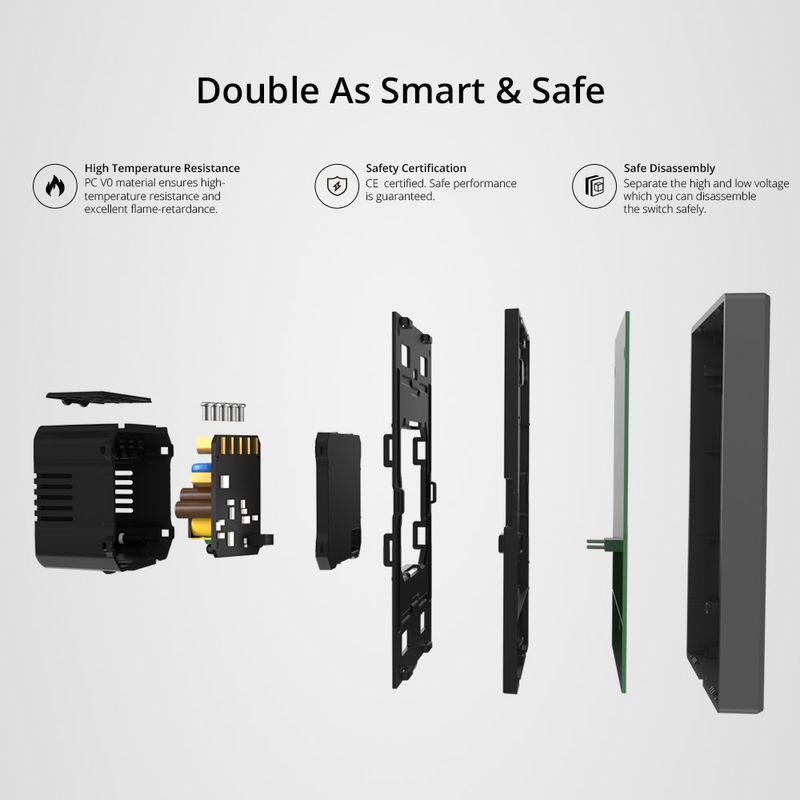 Sonoff M5-120 SwitchMan สวิตช์ติดผนังอัจฉริยะ ปุ่มท้องถิ่น ควบคุมผ่านแอพ ไฟแสดงสถานะ LED ปรับได้ผ่าน eWeLink Alexa