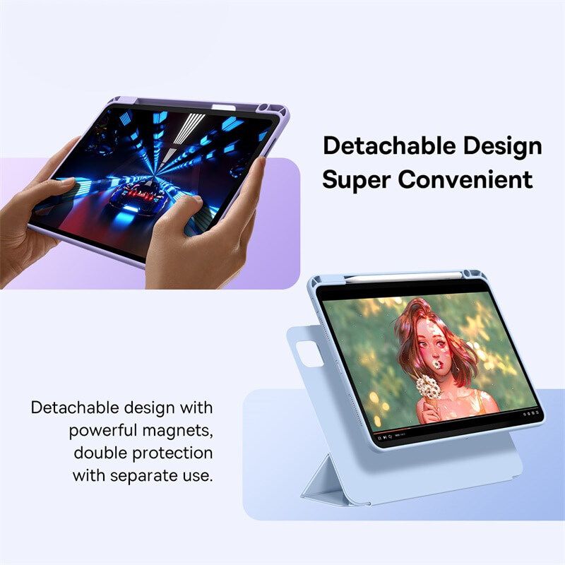 Powerful Magnetic Attraction with Multi-Support  2in1 Y-shaped Magnetic Protective Case for ipad Air4/5 Pro11/Pro12.9 2018-2023 ipad 10.2inch