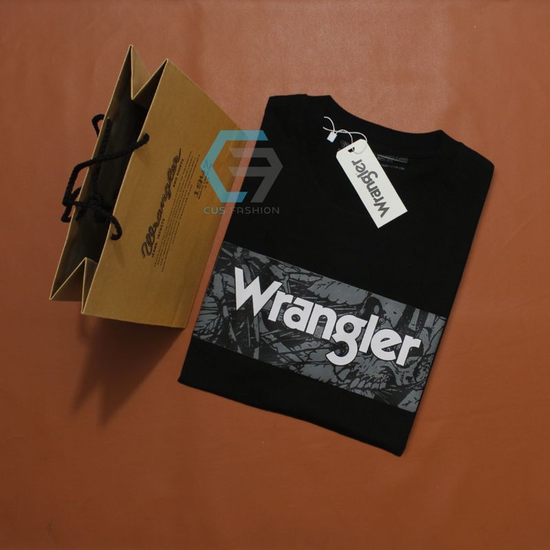 เสื้อยืด Wrangler ชาย/หญิง ผ้าตคอตอน 30s นำเข้าฟรีถุงกระดาษ