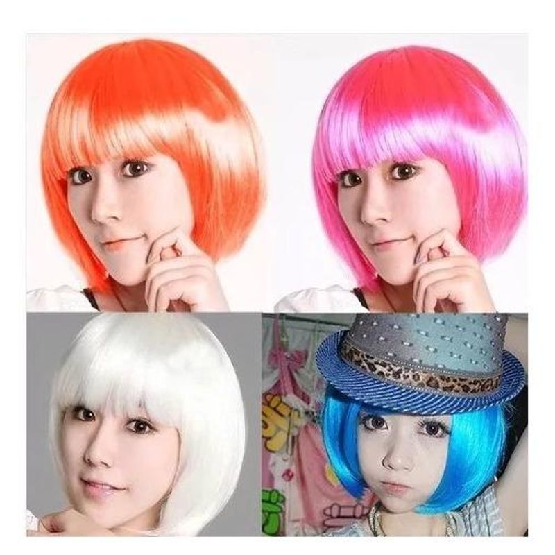 วิกสี วิกสีแฟนซี วิกผมสี เลือกสีตามภาพแน่นอน รหัส วิกผมแฟนซี วิกบ๊อบสี