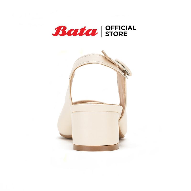 Bata บาจา รองเท้าส้นสูงแบบรัดส้น เปิดส้นเท้าสวมใส่ง่าย ดีไซน์เรียบหรู รองรับน้ำหนักเท้าได้ดี สำหรับผู้หญิง รุ่น JANIS สีดำ 6316075 สีเขียว 6317075 สีเบจ 6038075