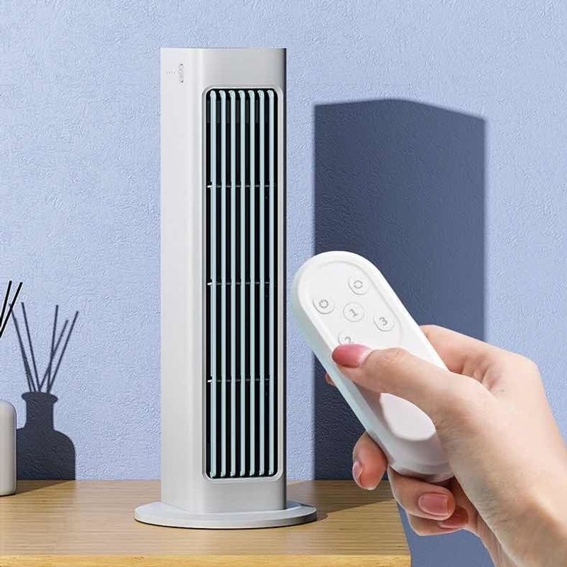 พัดลมตั้งโต๊ะ  Desktop Fan พัดลมทรงทาวเวอร์ พัดลมทรงกระบอก ขนาดพกพา ปรับระดับได้ Wall-Mounted