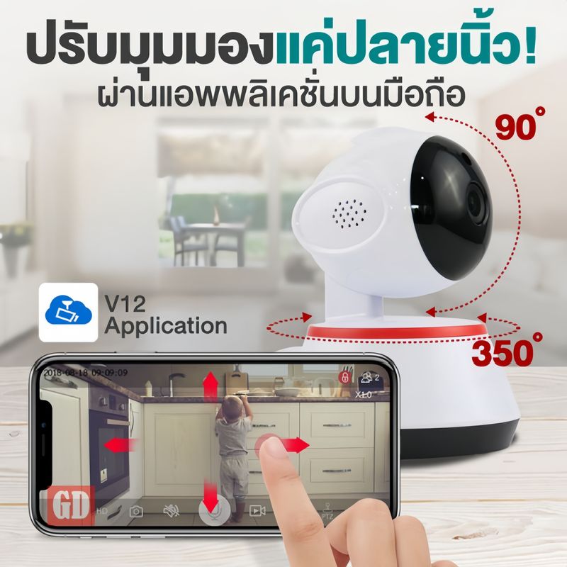 ซื้อ1แถม1 กันน้ำ ล้องวงจรปิด 360 wifi v380 pro Full HD 1080P Wifi Wirless IP camera 4ล้านพิกเซล การแจ้งเตือน CCTV สัญญาณเตือนโทรศัพท์มือถือ