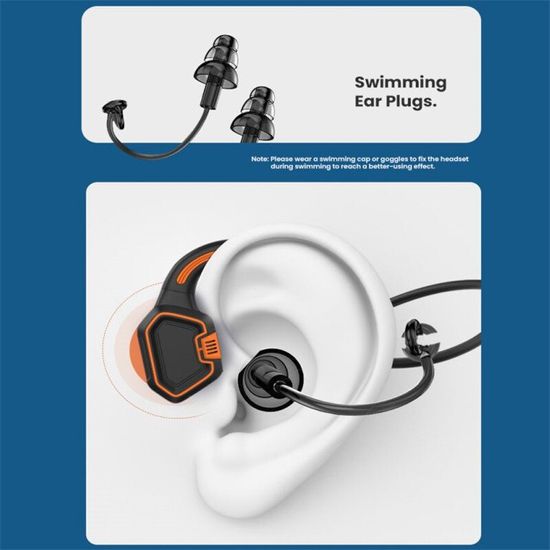 【การเคลียร์สินค้าคงคลัง】2024 ส่วนลด 50% ในระยะเวลาจำกัดAS9 หูฟังไร้สาย Bluetooth Bone Conduction 5.1 HIFI ชุดหูฟังสเตอริโอเบสกันน้ำพร้อมไมโครโฟน 16GB สำหรับว่ายน้ำ