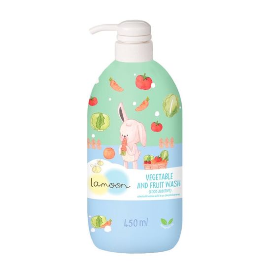 ❤️ส่งด่วนทุกวัน❤️Lamoonbaby น้ำยาล้างผักและผลไม้ 450 ml. (ขวดปั๊ม)