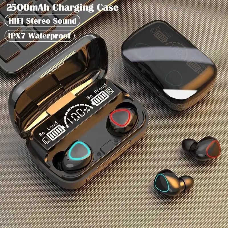 TWS M10 Wireless bluetooth 5.1 headset Earphone Earbud หูฟังบลูทูธ สเตอริโอ หูฟังเล่นเกมส์แยกเสียงซ้ายขวา รุ่น M10