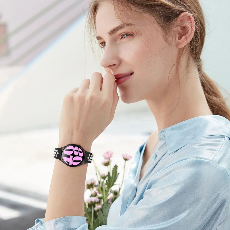 สายกีฬาสำหรับนาฬิกา Samsung Galaxy Watch 6 Classic/6/5/4/Active 2 Women Men 20Mm แถบซิลิโคนทูโทนสายรัดแนวสปอร์ต22มม. สำหรับ Huawei GT 4 Pro/ 4/3/2สำหรับนาฬิกาข้อมือ Amazfit