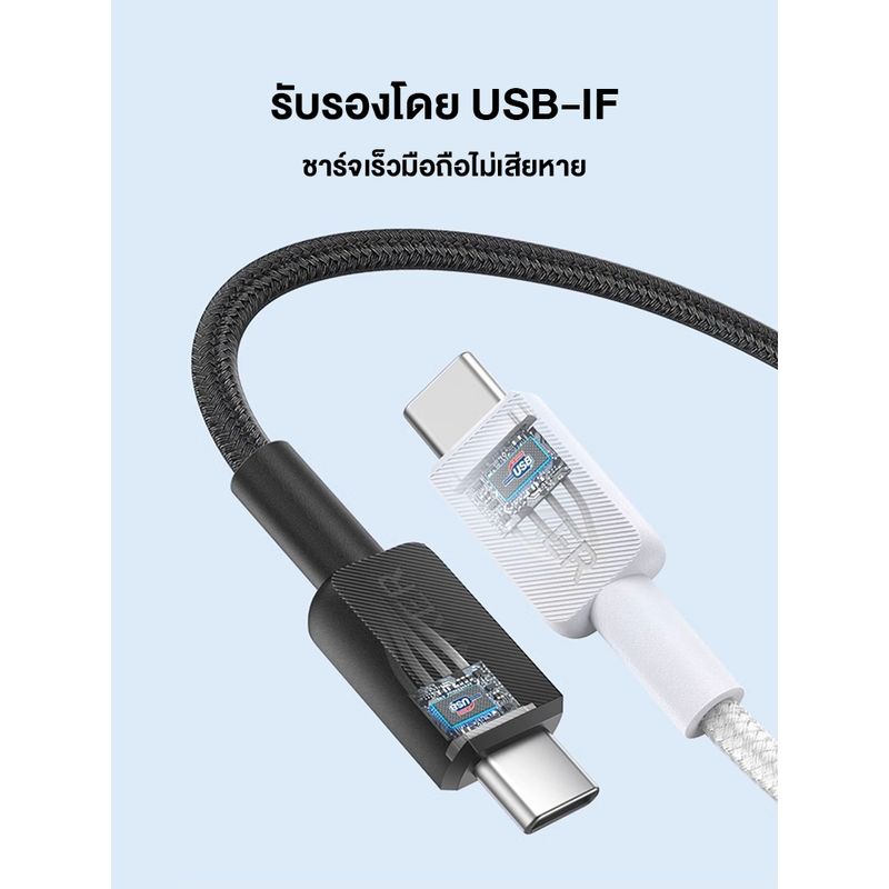 Anker 322 USB-A to USB-C Cable Apple CarPlay สายชาร์จเร็ว 3A สายใหม่แบบถัก ทน ชาร์จเร็วมือถือ Samsung / iPhone / iPad