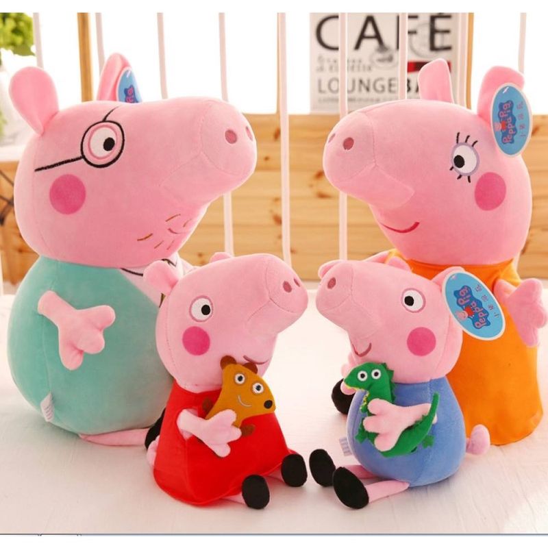 Peppa Pig George Pig 40cm เป๊ปป้าพิก จอร์จ พิกแบบดั้งเดิม เปปป้าพิกเป็นตุ๊กตาของเล่นรูปสัตว์น่ารัก