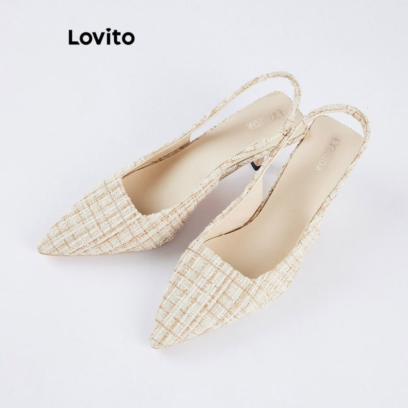 Lovito รองเท้าบูทผู้หญิง แต่งคัตเอาต์ ลายสก๊อต สไตล์ลำลอง L72AD013