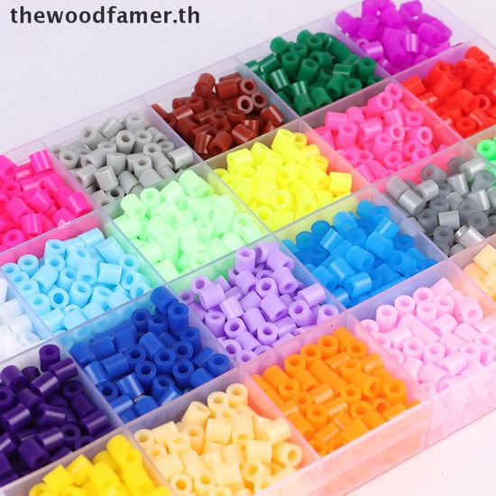 【well】ลูกปัดฟิวส์ Hama 5 มม. 24 สี สําหรับทําของเล่น 3D DIY