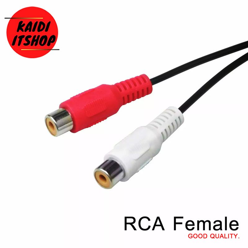 Audio สายแปลง Aux 3.5มม ตัวผู้ เป็น RCA ตัวเมีย 2 ทาง (ขาว/แดง) สัญญาณเสียงแบบ Stereo (จำนวน 1 เส้น)