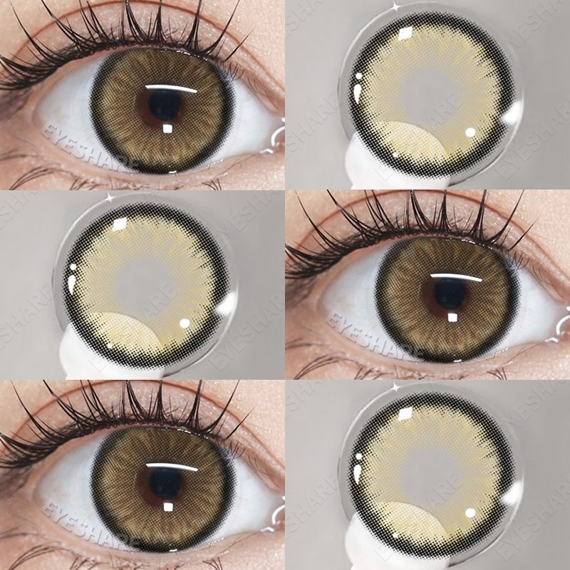 {COD}-Eyeshare 0.00-6.00 คอนแทคเลนส์สายตาสั้นสีเทา ตาโตน่ารัก 14.5 มม. คอนแทคเลนส์สีนักเรียนขยายได้หนึ่งปีพร้อมจัดส่งฟรี