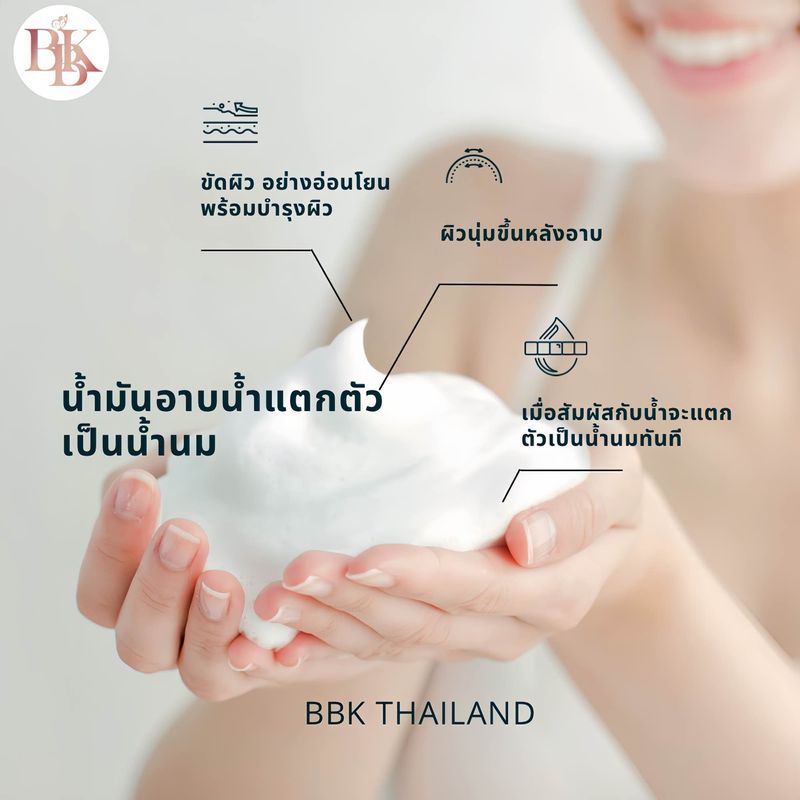 Baby Shower Oil ออยล์อาบน้ำแตกตัวเป็นน้ำนม น้ำมันอาบน้ำมันสำหรับเด็ก น้ำมันอาบน้ำออแกนิก