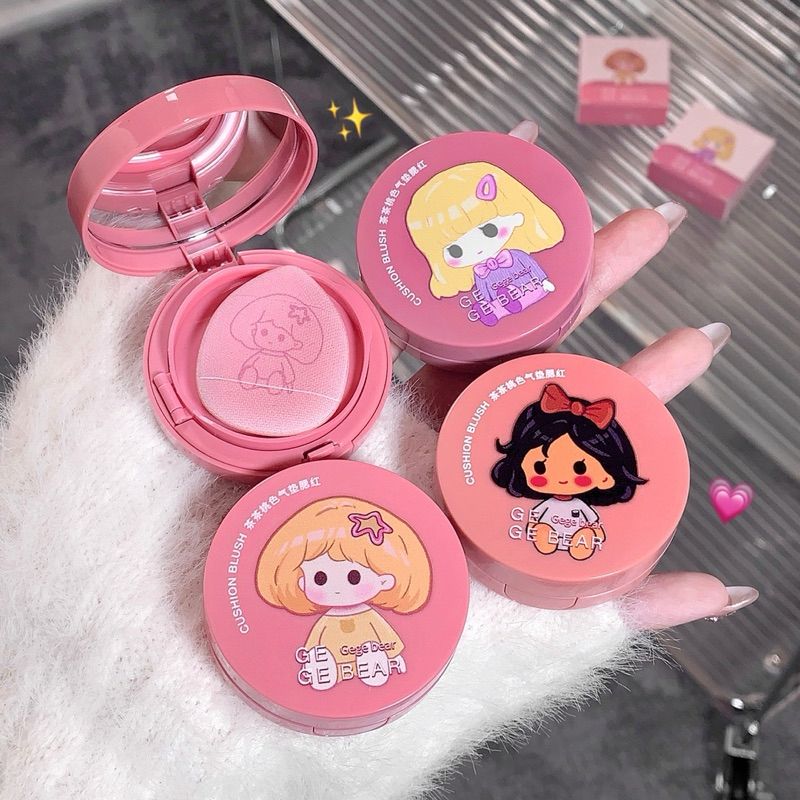 Gege bear NO.GX2021 ปัดแก้ม Peach Blush Palette บลัชออนเนื้อครีม บลัชออนแอร์คุชชั่น ติทนนาน กันน้ำ เนื้อดี สีสวย