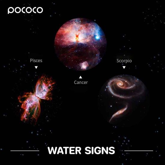 POCOCO แผ่นดิสก์ Air signs& Water signs 6  ชิ้น (!!เฉพาะแผ่นดิสก์ไม่รวมเครื่องฉายดาว!!)