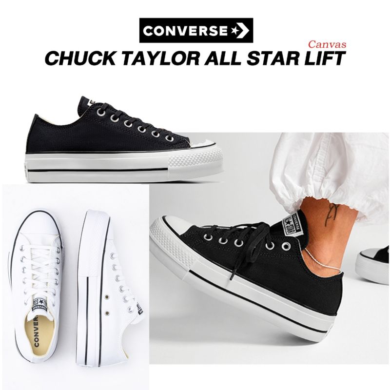 [ลด30% เก็บโค้ด 1407FASHDDT] Converse All Star LIFT ox ไม่หุ้มข้อ รองเท้า คอนเวิร์ส แท้ เสริมส้น รุ่นฮิต