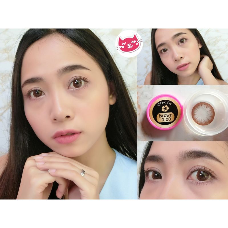 คอนแทคเลนส์🌈Circle🌈 Brown / Black (Kitty Kawaii) ขนาดบิ๊กอาย💖