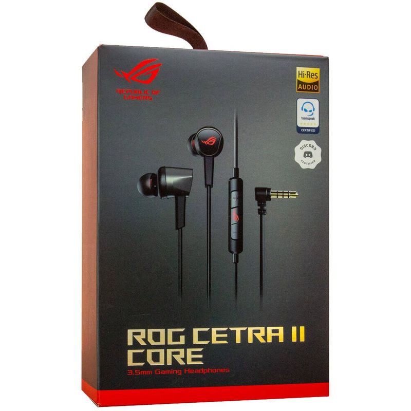 🔥ขายดีมาก🔥⚡️หูฟังเกมมิ่ง⚡️ ASUS ROG Cetra II Core In-Ear Gaming Earphones 3.5 mm Connector 2y.