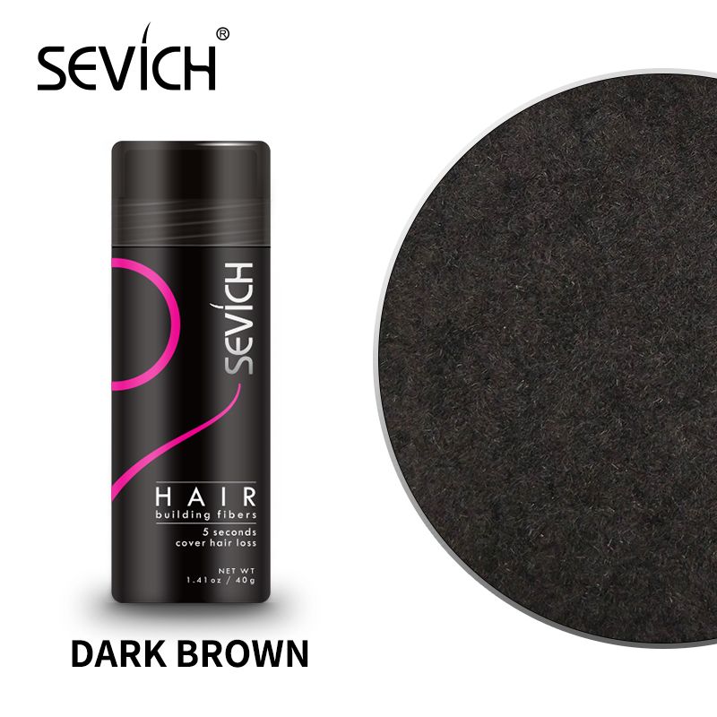 SEVICH 40g สีดำ Hair Building Fiber ไฟเบอร์ปิดผมบาง เกรดพรีเมี่ยม คุณภาพดีที่สุด ผงโรยหัว ไฟเบอร์ ปิดผมบาง 40g เพิ่มผมหนา