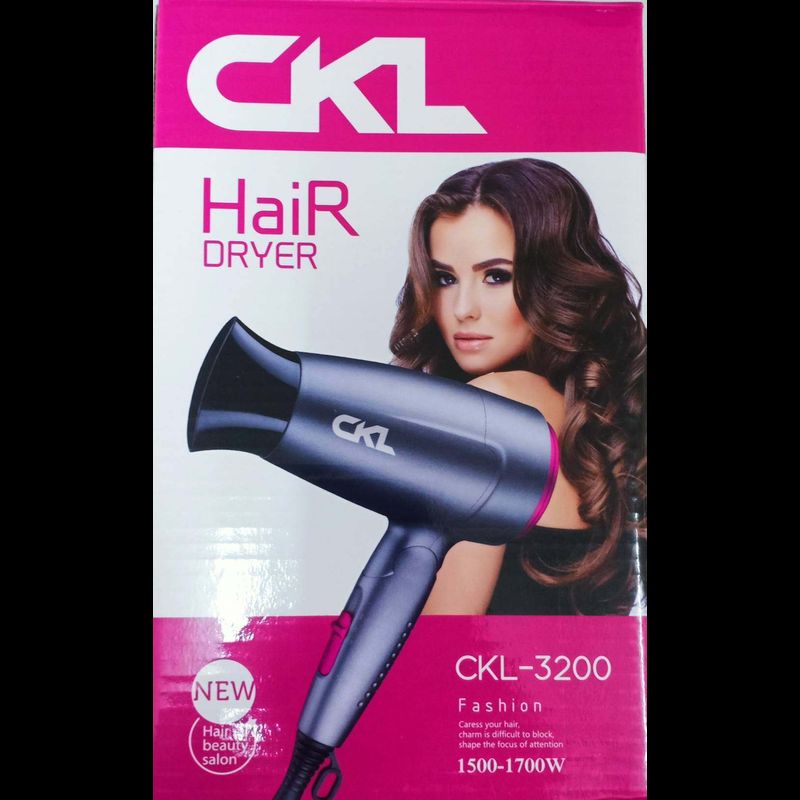 JK ไดร์เป่าผม CKL-1500-1700 วัตต์ รุ่น CKL-3200 ลมแรง เล็กกระทัดรัด เหมาะสำหรับพกพา