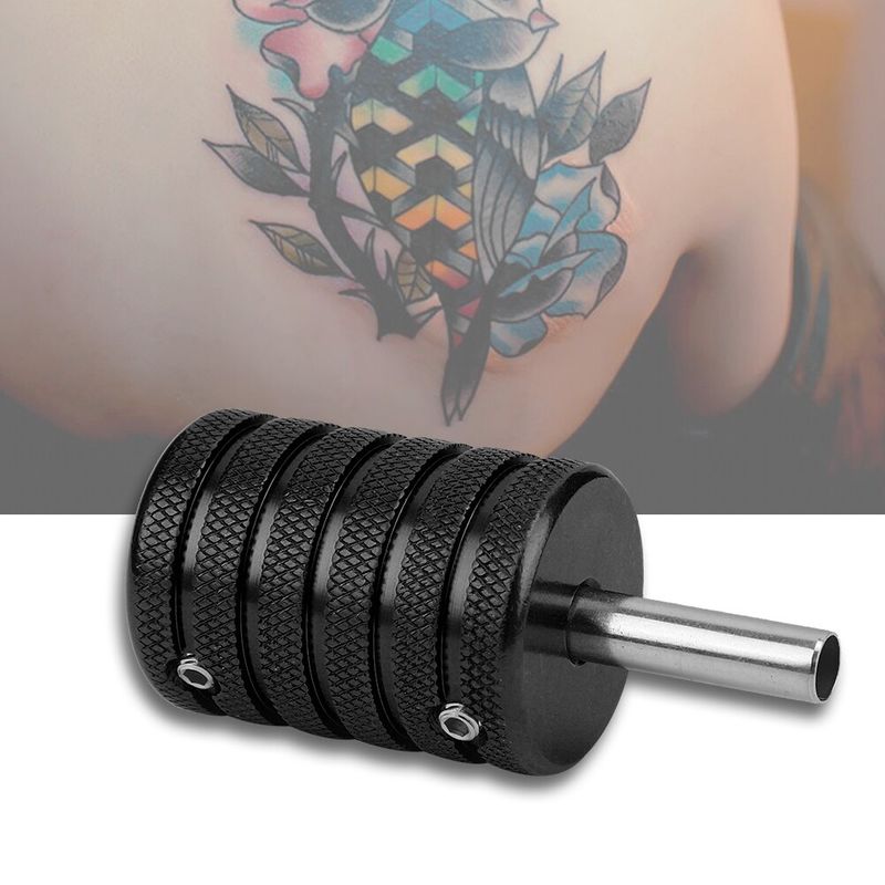 【Clearance Sale】อลูมิเนียมอัลลอยด์ขนาด 35 มม. Tattoo Knurled Grip Tube เครื่องสัก Tattoo Handle Grips