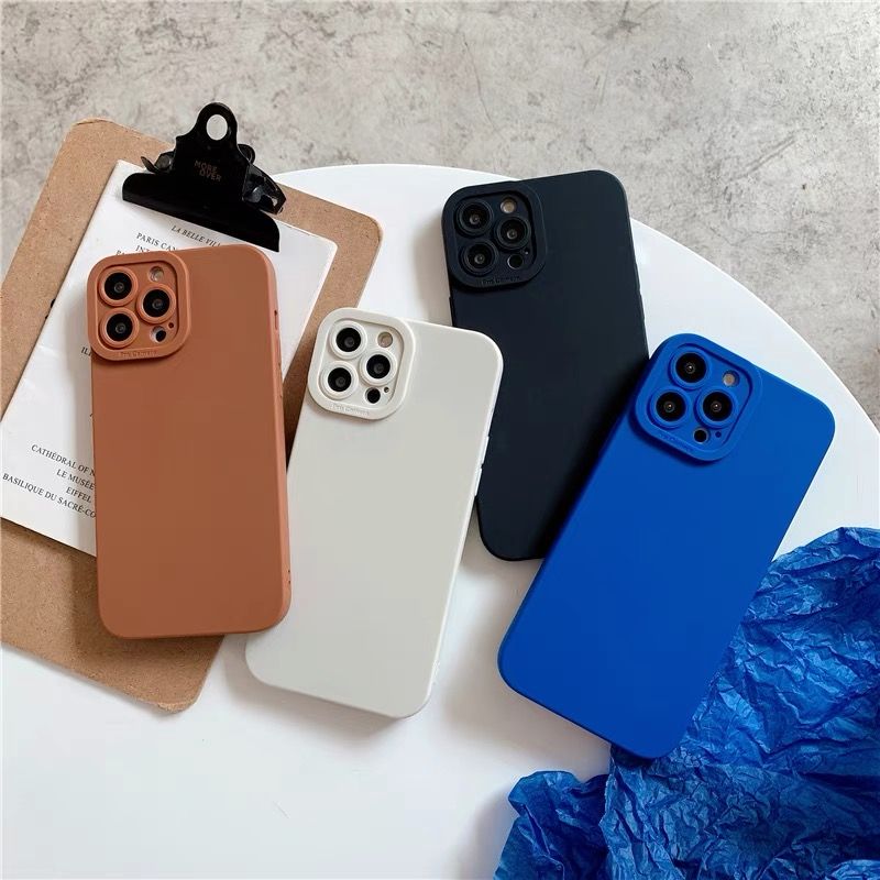 D🔥HOHO เคสกำมะหยี่ขอบเหลี่ยม ใช้สำหรับ iPhone 14 Pro Max 14 Plus 6 6S 7 8 7+ 8+ Plus + SE 2 3 X XR XS Max 14 11 12 13 Pro Max PTU Case เคสซิลิโคน เคสซิลิโคนคลาสสิกขอบตรง ใช้สำหรับ