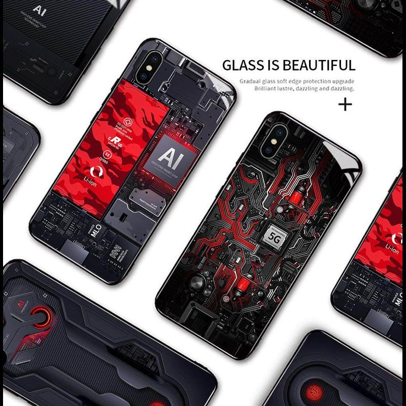 Hontinga เคสสำหรับ OPPO Reno 11 Reno11 Pro Reno8 T 5G Reno 8T Reno8T 5G 4G Reno 2F Reno2 F เคสวงจรเทคโนโลยีกระดานสำรวจธีมเคสแข็งเคสโทรศัพท์หลังกระจกนิรภัยสำหรับผู้ชาย