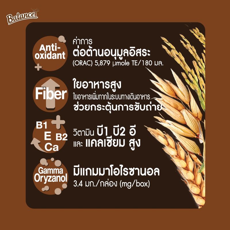 BALANCE ซีเรียลดริ๊งค์ นมธัญพืช รสดาร์กช็อกโกแลตแท้ (180ml X 18กล่อง) อร่อย น้ำตาลน้อย ไฟเบอร์สูง