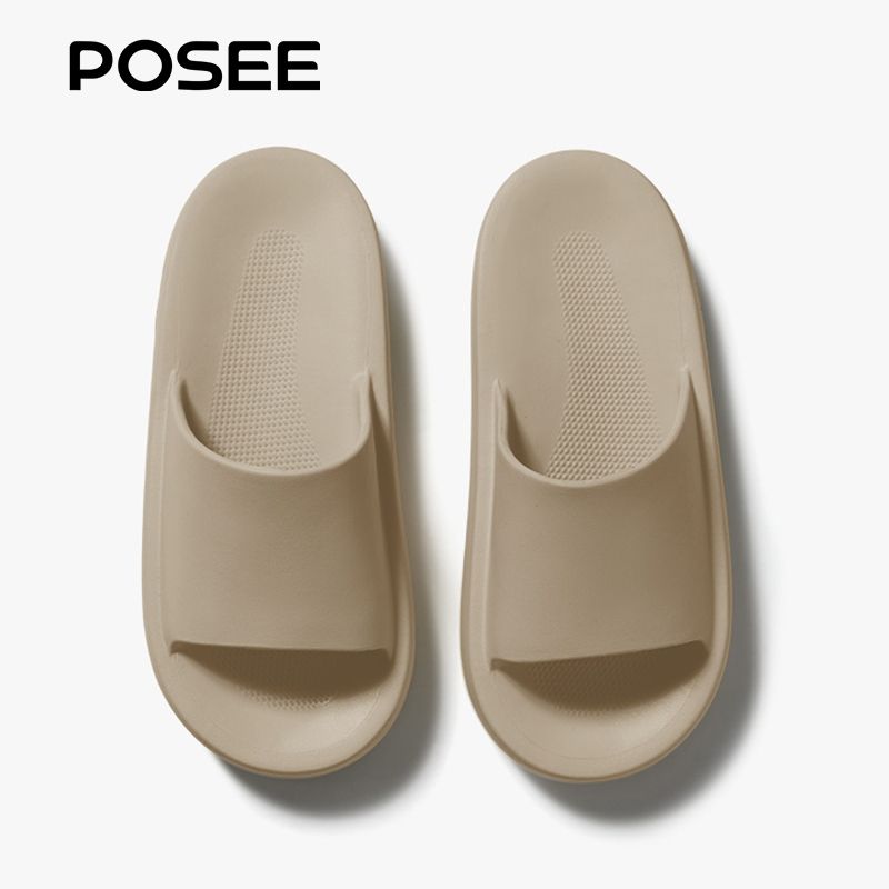 Posee รองเท้าแตะ ทรงสี่เหลี่ยม กันลื่น เหมาะกับใส่ในบ้าน ห้องน้ํา แฟชั่นฤดูร้อน สําหรับผู้ชาย และผู้หญิง