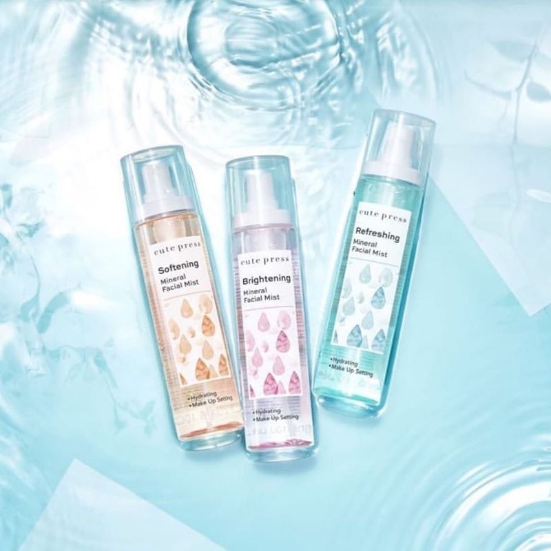 (มี 3 สูตร) สเปรย์น้ำแร่ Cute Press Mineral Facial Mist น้ำแร่ บำรุงผิวหน้า คิวท์เพรส 100ml.