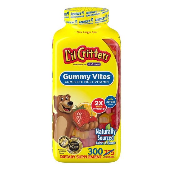 USA Imported 300 Capsules Lil Critters Bears Gummy Vites Complete Multivitamin Child Kid หมีเหนียว มัลติวิตามินกัมมี่