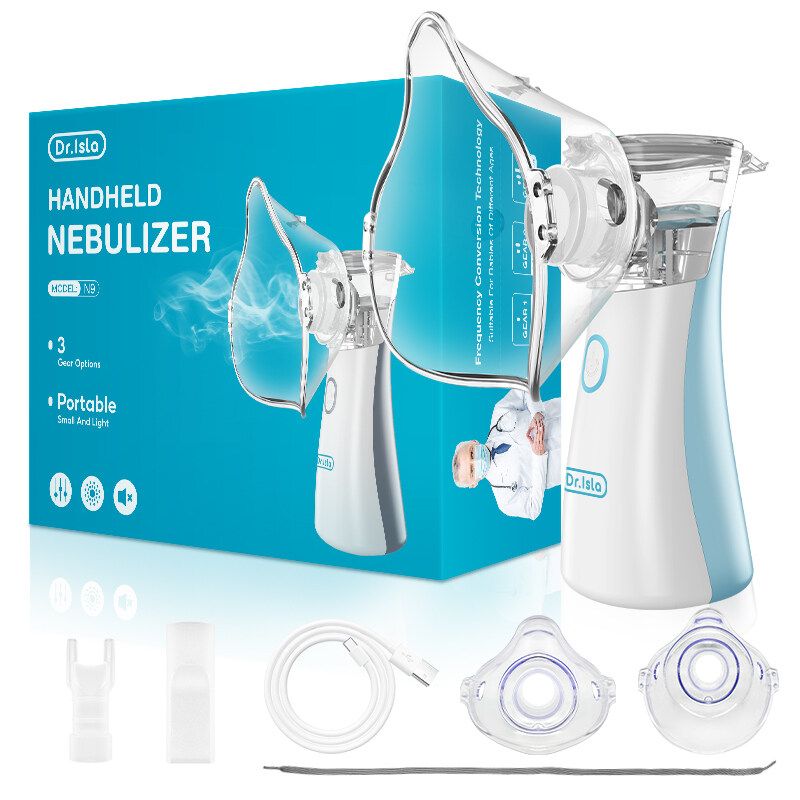 Dr.Isla N9 Nebulizer เครื่องพ่นฝอยละอองแบบพกพาสำหรับโรคหอบหืด พ่นฝอยละอองแบบพกพา เครื่องพ่นฝอยละอองของแท้ ขายแบบพกพาสำหรับผู้ใหญ่  เหมาะสำหรับเด็กและผู้ใหญ่-Portable handheld nebulizer