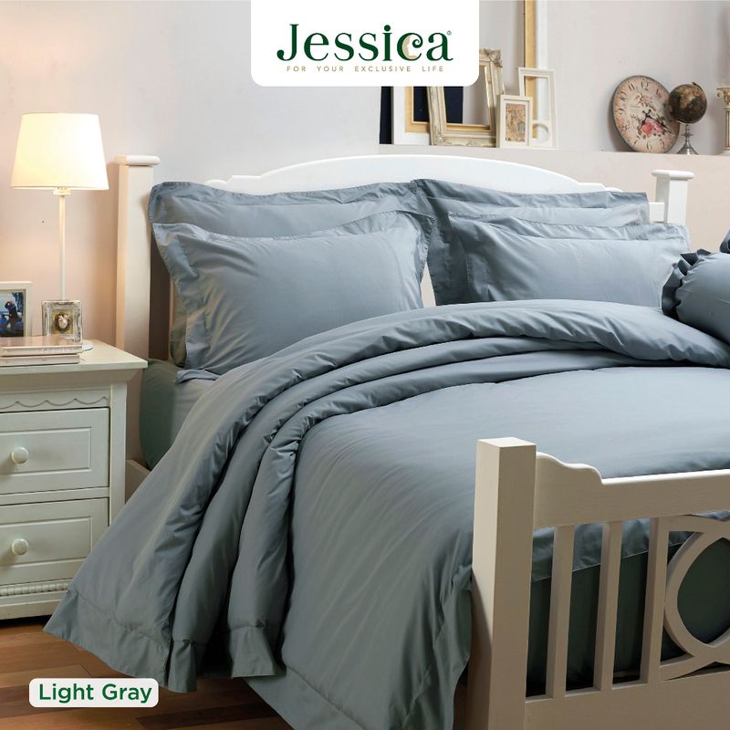 Jessica Cotton mix LIGHT GRAY  สีเทา ชุดเครื่องนอน ผ้าปูที่นอน ผ้าห่มนวม เจสสิก้า สีพื้นเรียบง่ายดูดี