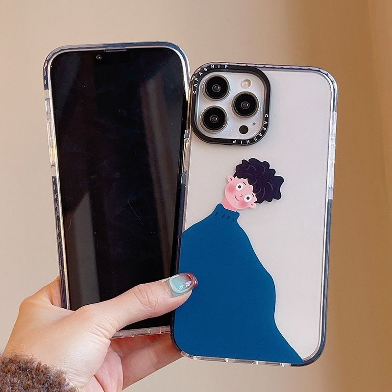 เคสโทรศัพท์มือถือแบบนิ่ม กันกระแทก ลายคู่รัก สําหรับ iPhone 15ProMax 15Pro 15Plus 15 14 13 12 11 Pro Max X XS XR