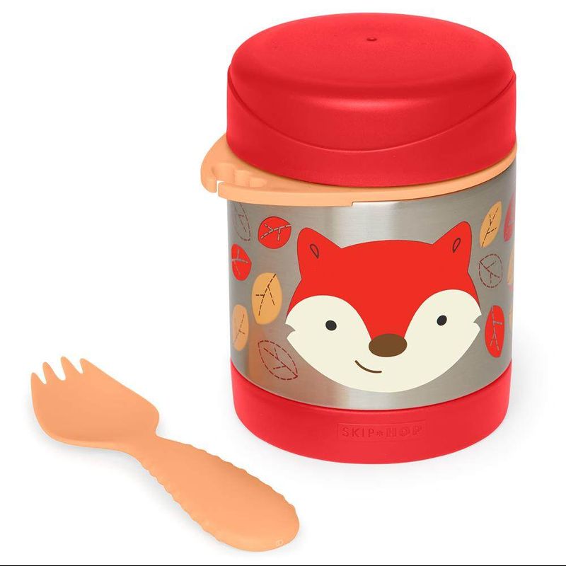 Skip Hop Zoo Insulated Food Jar กระปุกใส่อาหาร/ขนม ช่วยรักษาอุณหภูมได้ นานสุด 7 ชม. มาพร้อมส้อมด้านข้าง