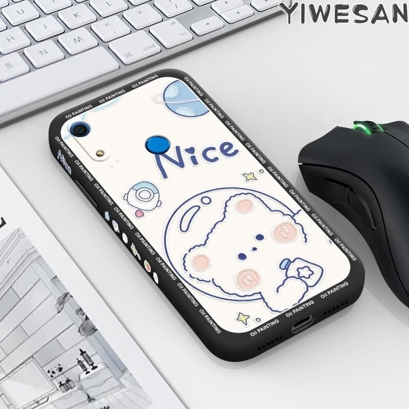 สำหรับ HUAWEI Y5 2019 Y5P 2020 Y6 2019 Y6s Y6 Pro 2019 Y6P 2020 Y7 2019 Y9S น่ารักการ์ตูนภาพวาดกระต่ายหมีกันกระแทกบางนุ่มปกหลังซิลิโคนรูปแบบกล้องเลนส์เต็มรูปแบบ Protector ปลอก