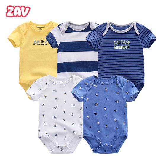 ZAV เสื้อผ้าเด็ก romper ทารกแรกเกิด jumpsuit onesies เด็กชุดนอน rompers ผ้าฝ้ายแขนสั้นจัมเปอร์น้ำหนักเบาใหม่เกิดเด็กชุดของขวัญ 0-12monthes