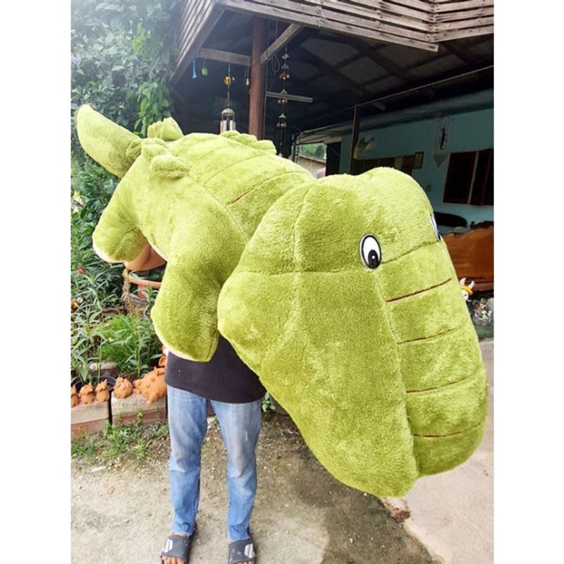 ตุ๊กตาจระเข้ตัวใหญ่ ขนนุ่ม  ขนาด130cm. กอดนุ่ม  สินค้าพร้อมส่ง ผลิตในประเทศไทย