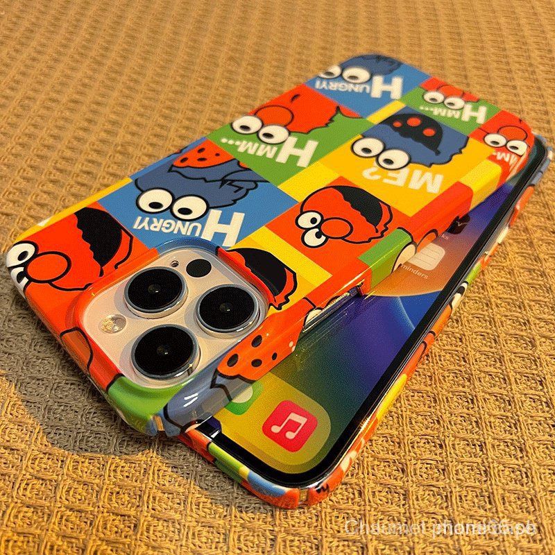 เคสโทรศัพท์มือถือแบบแข็ง กันกระแทก ลาย Sesame Street สําหรับ iPhone 11 12 13 14 15 pro MAX 11Promax 13Promax 14Promax xr XS MAX 7 8 plus TO4V