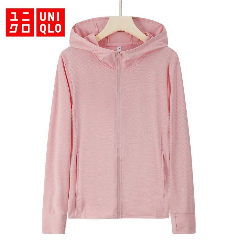 Uniqlo เสื้อแจ็กเก็ตแขนยาว มีฮู้ด ป้องกันรังสียูวี UPF 50+ สําหรับผู้หญิง