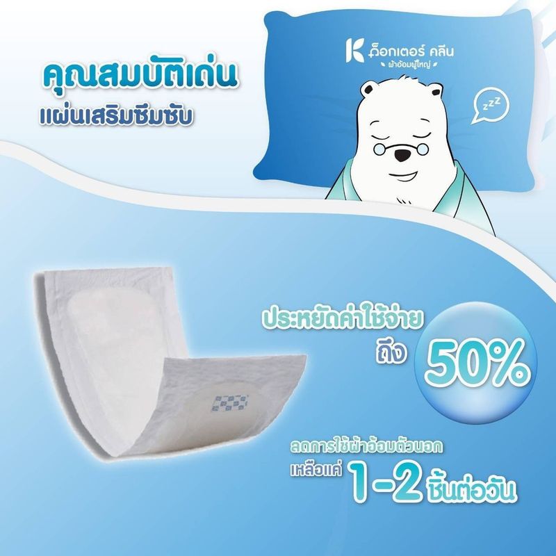 Insert pad day แผ่นเสริมด็อกเตอร์คลีน DR.KLEAN แบบกลางวัน 18 ชิ้น