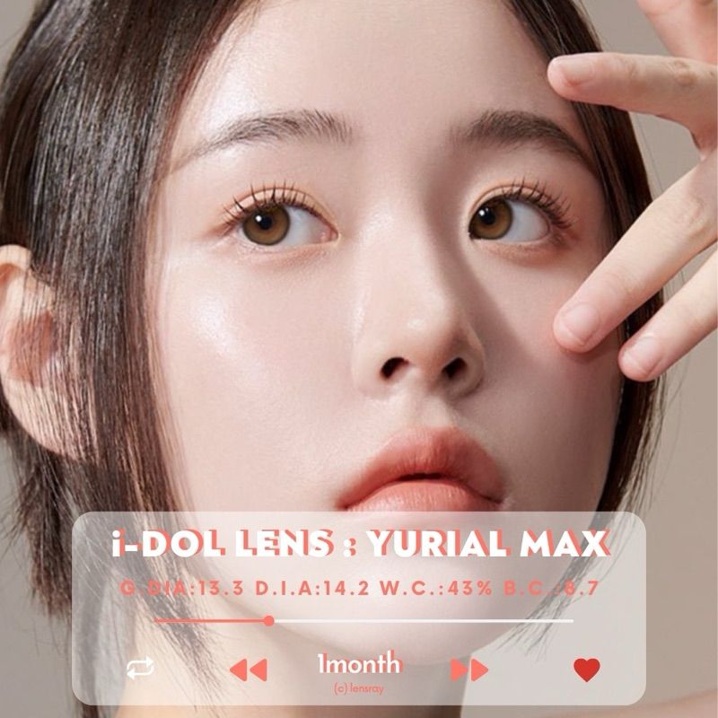 🌙🫧 เติมของแล้ว (รายเดือน) idollens - yurial max ตาลูกแก้ว คอนแทคเลนส์เกาหลีแท้ มีสายตาปกติ/ค่าสายตา