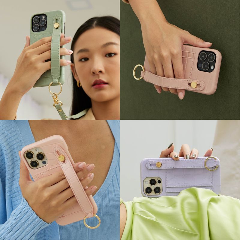 (12 Series )MUSE Hand Strap Card Holder Phone Case PASTEL Tone