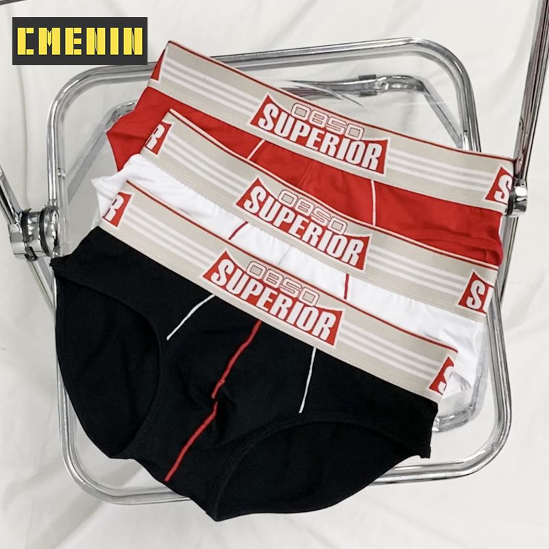 CMENIN BS 3Pcs ใหม่ผ้าฝ้าย Jockstrap ชุดชั้นในชายสั้นสะโพกยกเซ็กซี่ชายกางเกงในชายกางเกงผู้ชาย BS842