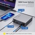 Wavlink สถานีเชื่อมต่อสากล10-In-1 Usb 3.0 Dual-Monitor พร้อม Hdmi 2KHdmi 4Kกิกะบิตอีเธอร์เน็ตแบบมีสาย3 5มมแจ็คเสียงพอร์ต Usb 3.0และ100W Usb-C Pd ชาร์จพอร์ต Thunderbolt 3/4สำหรับ M1/M2 Macbook Pro/air พื้นผิว Pro และแล็ปท็อปอื่นๆ