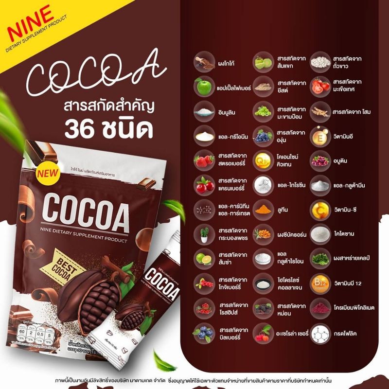 Nine นํ้าชงไนน์8รสชาติ ซื้อ1แถม2 แบรนด์ไนน์ ห่อละ30ซอง+ขวดเชค