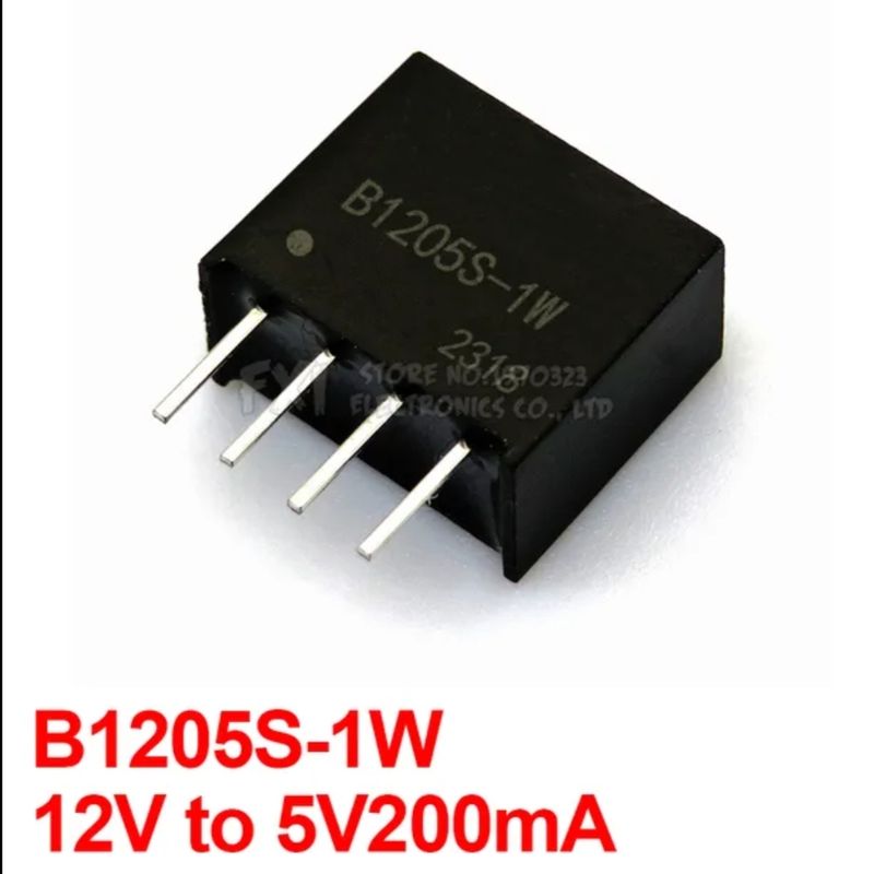 DC-DC isolated B1205s ไฟเข้า12V ออก5V  แยกกราวด์ แก้ปัญหาบลูทูธมีเสียงจี่ ฮัม รบกวน ช่วยได้100%