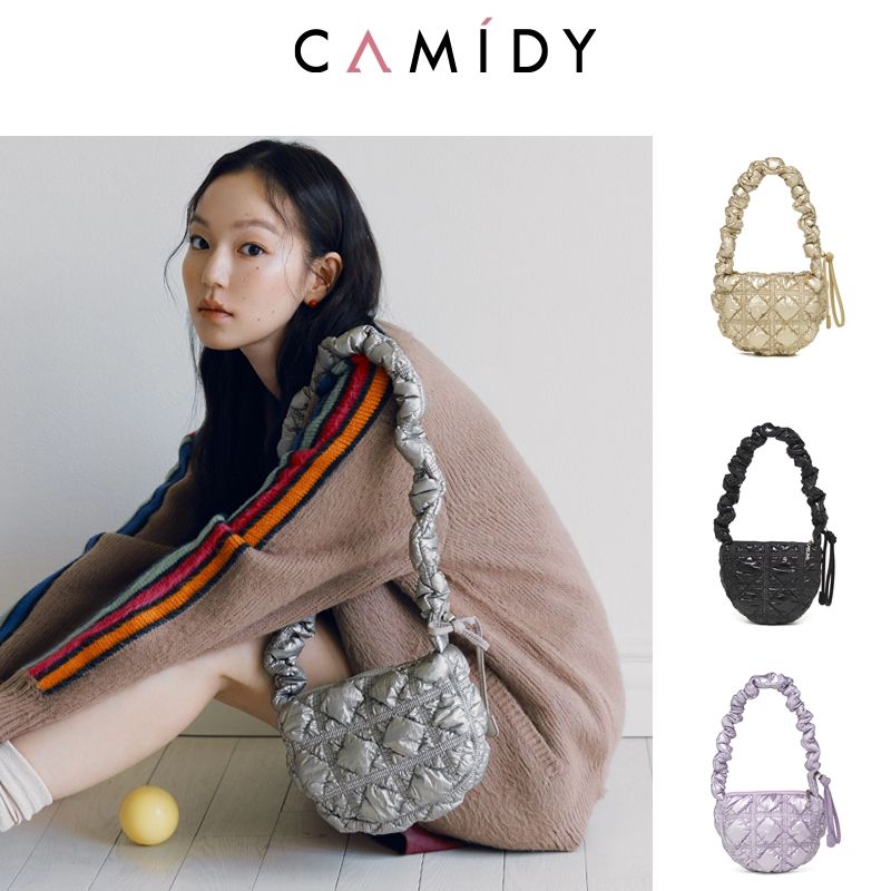 Camidy กระเป๋าสะพายข้าง จีบรอบ ขนาดเล็ก สไตล์เกาหลี ไฮเอนด์ สีสดใส สําหรับผู้หญิง